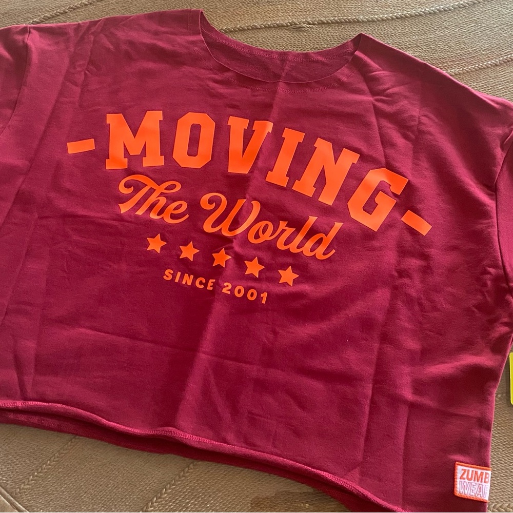 Zumba Fitness Red and Orange Short Sleeve Tee